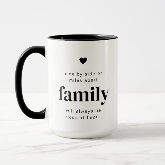 Nahe Familie in der Tasse Herz (Links)