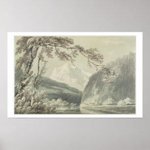 Nahe Grindelwald c.1796 (Blau u. graue Wäsche über Poster