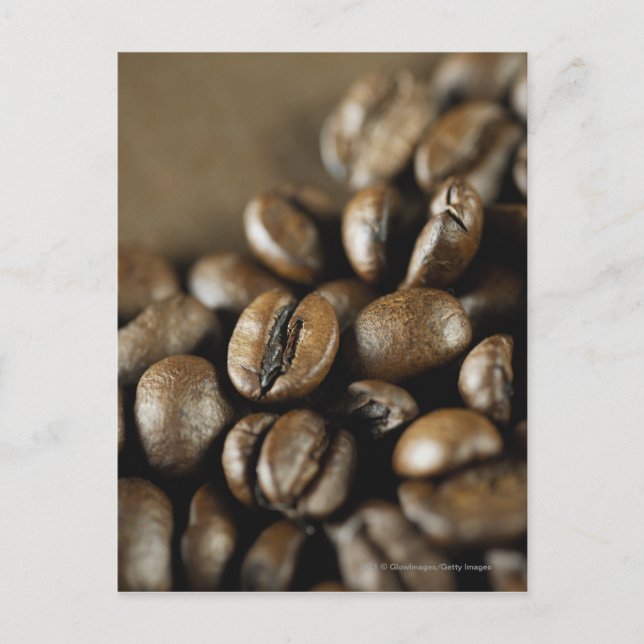 Nahe Kaffeebohnen Postkarte (Vorderseite)
