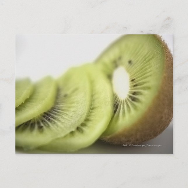 Nahe Kiwi-Scheiben Postkarte (Vorderseite)