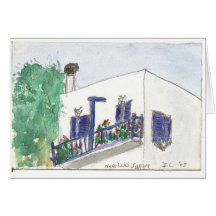 "Nahe Laki Quadrat" Aquarell-Kunstkarte