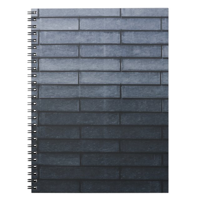 Nahe Mauer aus grauem Backstein Notizblock (Vorderseite)