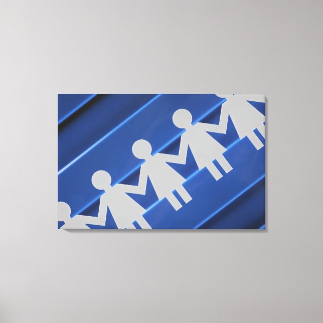 Nahe Papierkettenpuppen Leinwanddruck (Vorderseite)