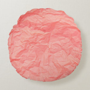 Nahe, rosa Falte mit Papier p Rundes Kissen
