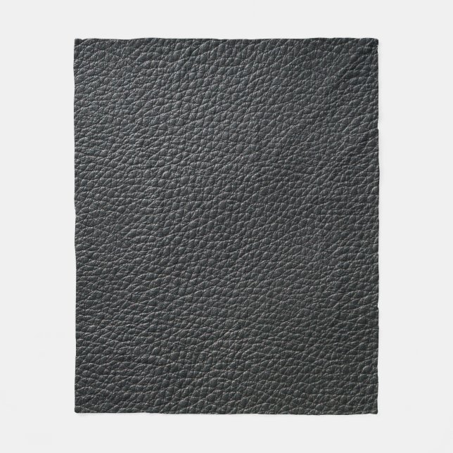 Nahe schwarze Ledertextur und Hintergrund Fleecedecke (Vorderseite)