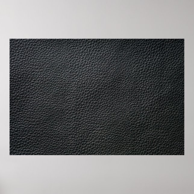 Nahe schwarze Ledertextur und Hintergrund Poster (Vorne)
