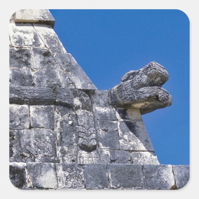 Nahe Steine machen einen alten Maya Quadratischer Aufkleber (Vorderseite)
