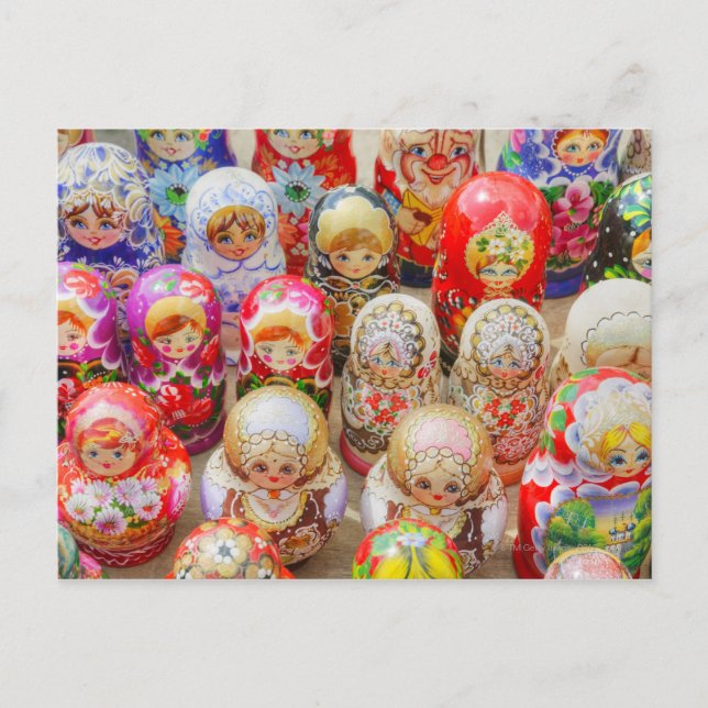 Nahe Zusammenstellung traditioneller russischer ve Postkarte (Vorderseite)