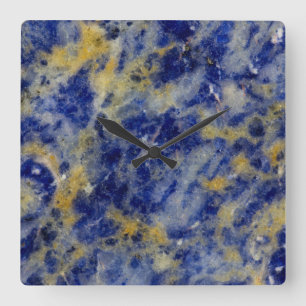Nahen aus einer blauen Sodalite Quadratische Wanduhr