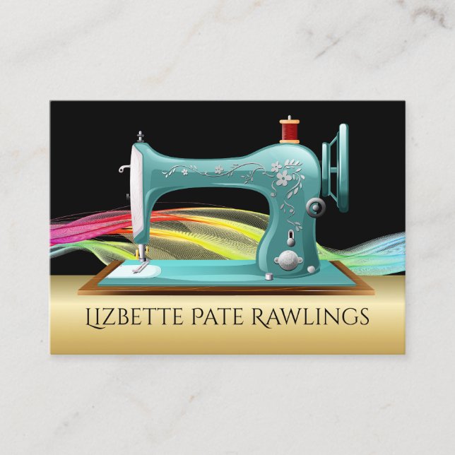 Nähen der Business Card des Seamstress Designers Telefonnummerkarte (Vorderseite)