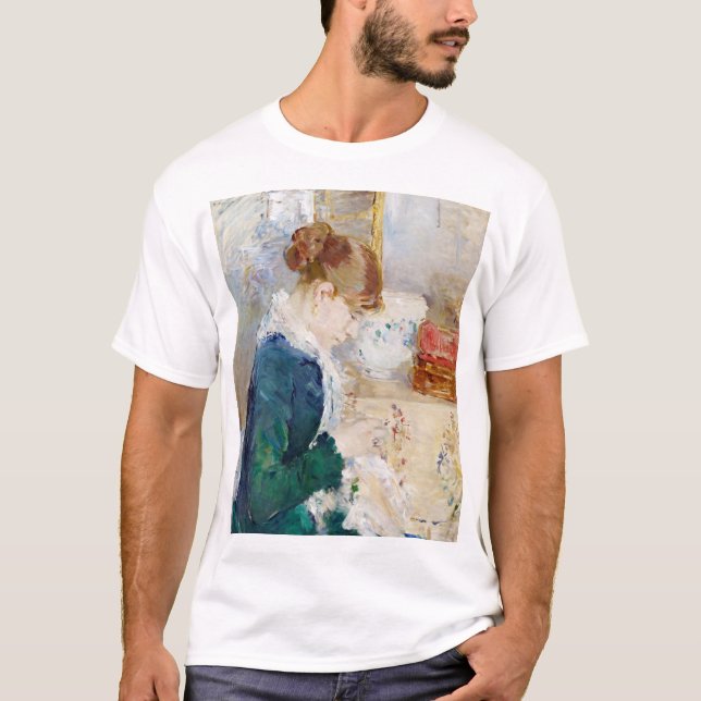 Nähen der Frau, Berthe Morisot T-Shirt (Vorderseite)