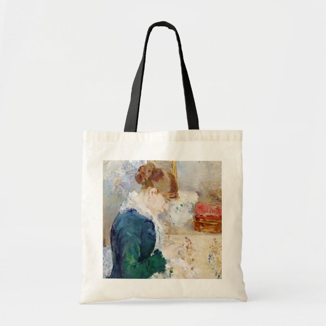 Nähen der Frau, Berthe Morisot Tragetasche (Vorne)