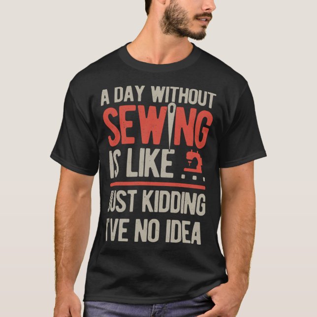 Nähen Funny retro T-Shirt (Vorderseite)