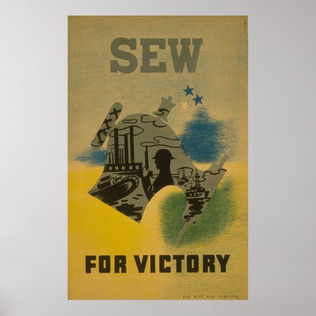 Nähen für das Vintage WPA-Poster Poster (Vorne)