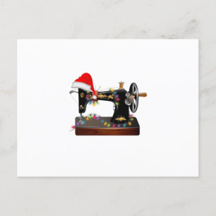 Nähen Geschenk   Frohe Weihnachten Nähen Liebhaber Ankündigungspostkarte
