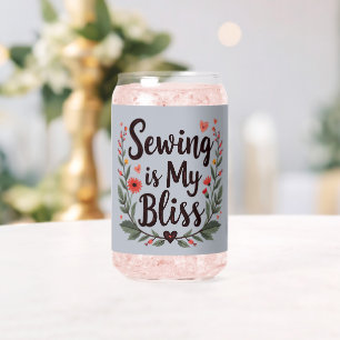 Nähen ist meine Bläschen-Typografie Dosenglas