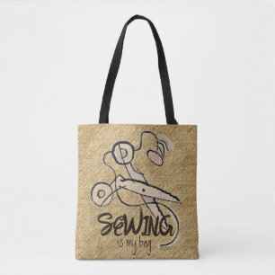 "Nähen ist meine Tasche" Grafik-Kanalstitchers Tasche