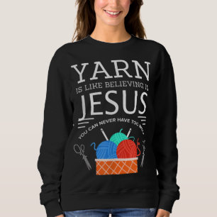Nähen Jesus Quilting Garn Nadel Christlich Sweatshirt