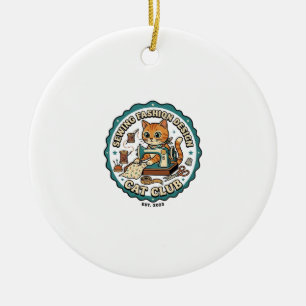 Nähen Mode Design Katze Katzenliebhaber-Geschenk - Keramik Ornament