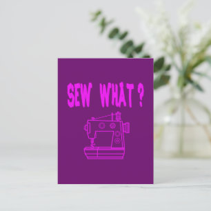 Nähen, na und? postkarte