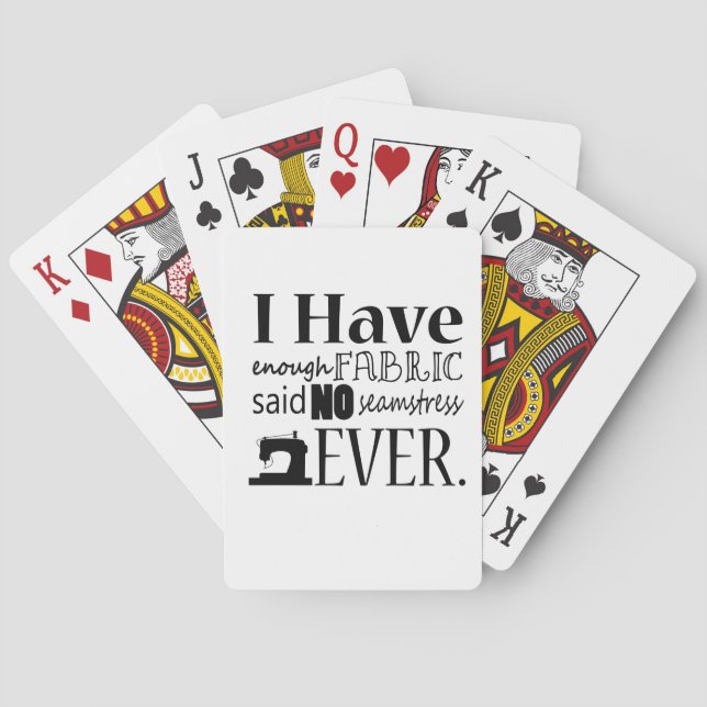 Nähen ・ Nicht genug Gewebe ・ Handwerk Spielkarten (Rückseite)