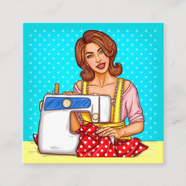 Nähen / Seamstress 2 Umschließung / Visitenkarte Begleitkarte (Vorderseite)