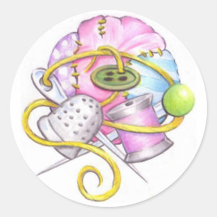 nähen Sie Aufkleber