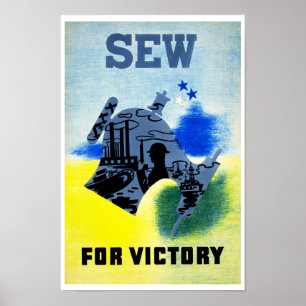 Nähen Sie für Sieg Poster