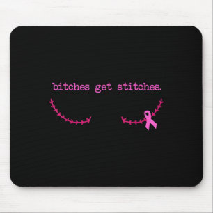Nähen Sie rosa Band Brustkrebsbewusstsein Mousepad
