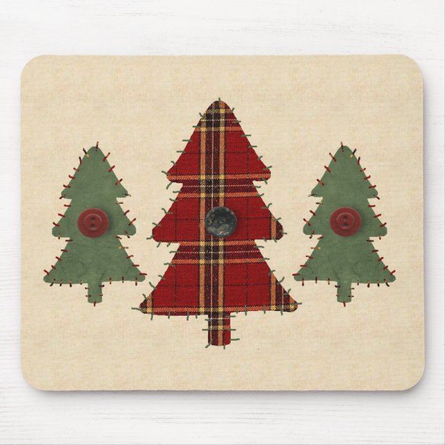 Nähen Sie Weihnachtsbaum-Mauspad Mousepad (Vorne)