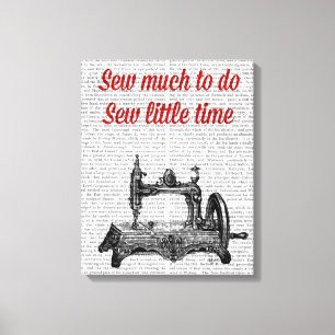 Nähen Sie wenig Zeit-Illustration Leinwanddruck