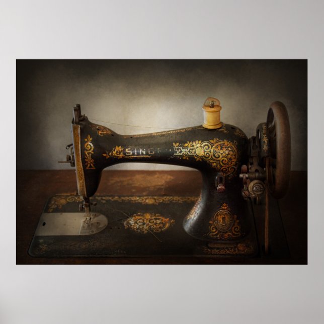 Nähen - Singen eines Liedes Poster (Vorne)