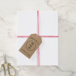 Nähen / Stickereihandschuh mit Logo Geschenkanhänger