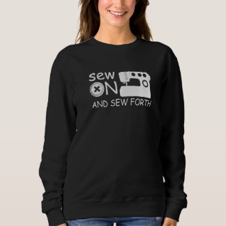Nähen und Nähen der Nähhalterung Sweatshirt