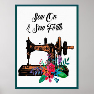Nähen und Nähen des Zitats Seamstress Schneider Poster