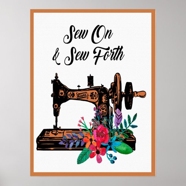 Nähen und Nähen des Zitats Seamstress Schneider Poster (Vorne)