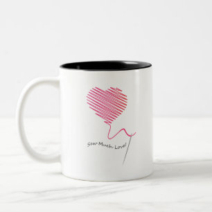 Nähen viel Liebe Zweifarbige Tasse