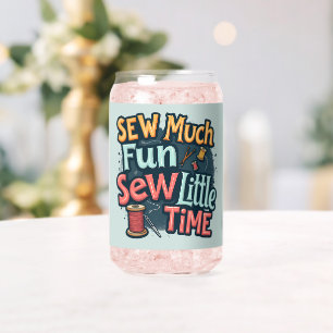 Nähen viel Spaß sehen wenig Zeit Retro Stitch Art Dosenglas