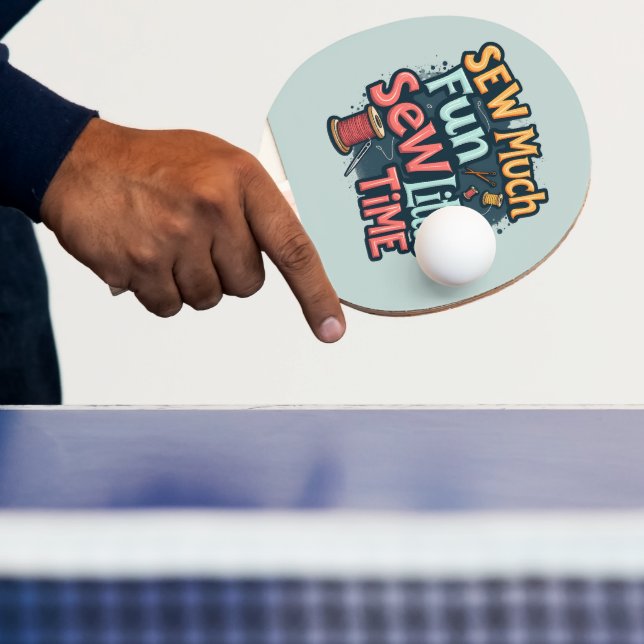 Nähen viel Spaß sehen wenig Zeit Retro Stitch Art Tischtennis Schläger (InSitu)