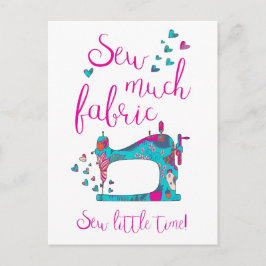 Nähen viel Stoff Nähen Postkarte