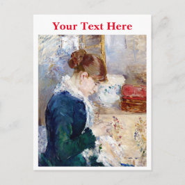 Nähen von Frauen durch Berthe Morisot Feiertagspostkarte