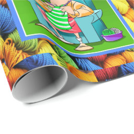 Nähen von Knittergarn Frauen Geburtstag Geschenkpapier