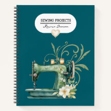 Nähen von Projekten Binder Aquamarin Blue Vintag L