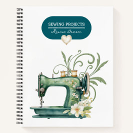 Nähen von Projekten Binder Aquamarin Blue Vintag L Notizbuch