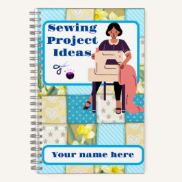 Nähen von Projekten SpiralNotebook Notizbuch