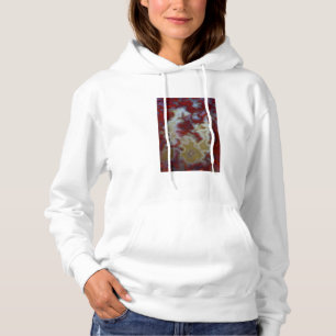 Nahen von Red Moss Agate Slab Hoodie
