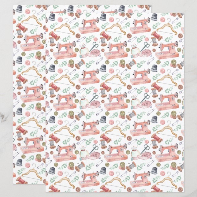 Nähen von Scrapbook-Papier (Vorne/Hinten)