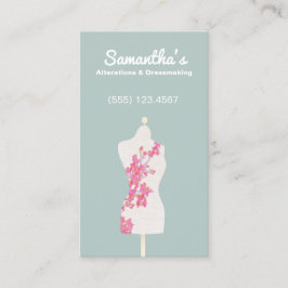 Nähen von Seamstress und Dressmaker Mannequin Visitenkarte