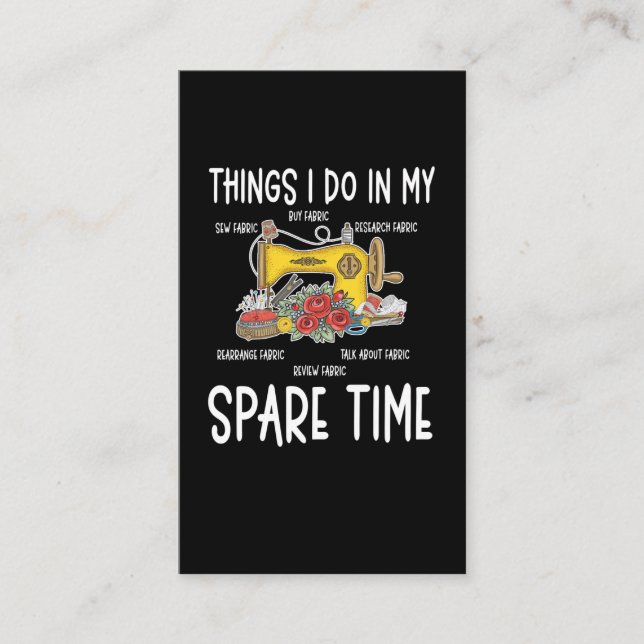 Nähen von Spaß Funny Quilting Zitat Visitenkarte (Vorderseite)