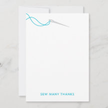 Nähen von vielen Dank Nähen Note Card